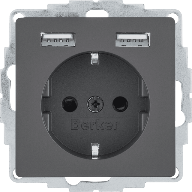 B.ΠΡΙΖΑ ΣΟΥΚΟ 2xUSB Q.1/Q.3/Q.7 ΑΝΘΡΑΚΙ