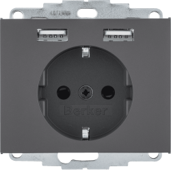 B.ΠΡΙΖΑ ΣΟΥΚΟ 2xUSB K.1 ΑΝΘΡΑΚΙ