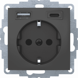B.ΠΡΙΖΑ ΣΟΥΚΟ ΜΕ USB A+C S.1/B.x ΑΝΘΡΑΚΙ