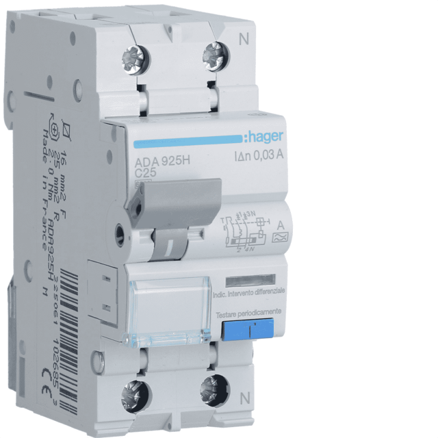 ΡΕΛΕ ΔΙΑΦΥΓΗΣ Α 30mA &ΑΣΦ. 6kA C 2P 25A