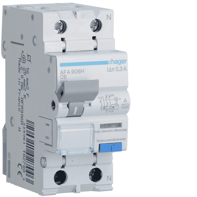 ΡΕΛΕ ΔΙΑΦΥΓΗΣ Α 300mA &ΑΣΦ. 6kA C 2P 6A