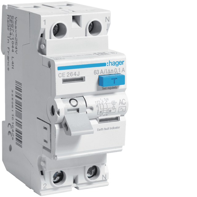 ΡΕΛΕ ΔΙΑΡΡΟΗΣ AC 100mA 2X63A