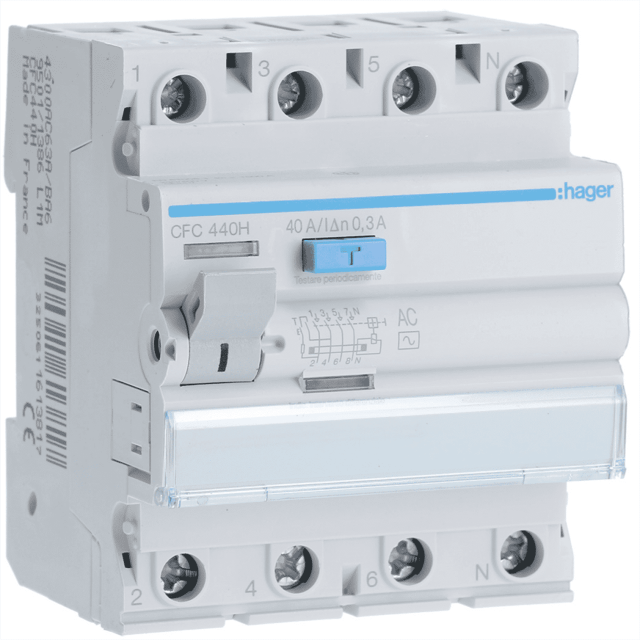 ΡΕΛΕ ΔΙΑΦΥΓΗΣ AC 300mA 4P 40A
