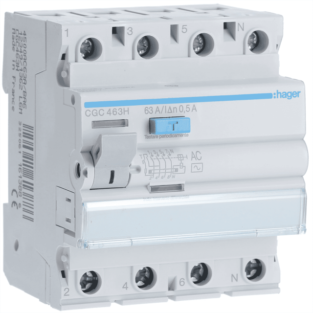 ΡΕΛΕ ΔΙΑΦΥΓΗΣ AC 500mA 4P 63A
