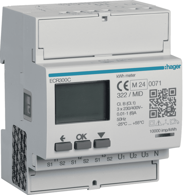 ΜΕΤΡ. ΕΝΕΡΓ. 3Φ Μ/Σ 1-5A 4ΣΤ. MODBUS MID