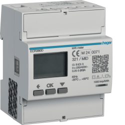 ΜΕΤΡ. ΕΝΕΡΓ. 3Φ 80A 4ΣΤ. MODBUS MID