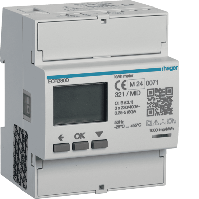 ΜΕΤΡ. ΕΝΕΡΓ. 3Φ 80A 4ΣΤ. MODBUS MID