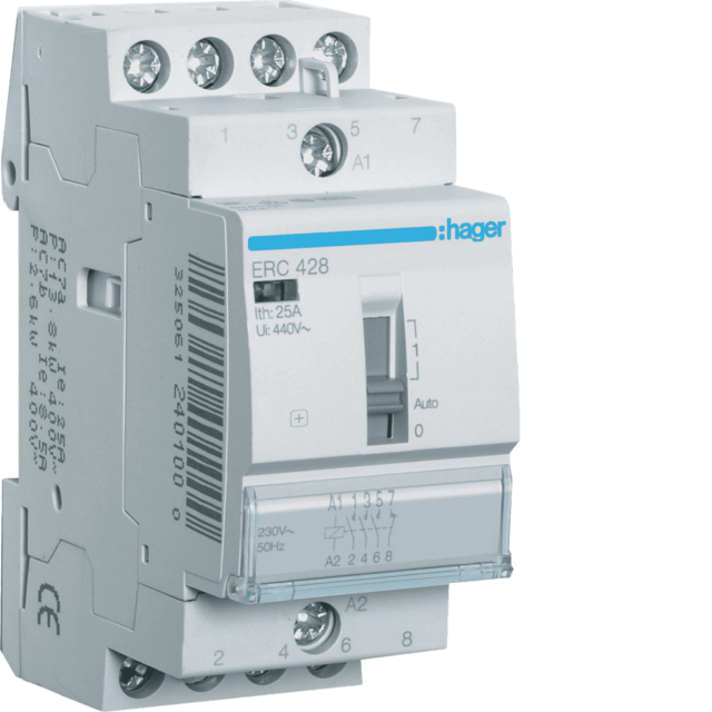 ΗΛΕΚΤΡΟΝΟΜΟΣ ΧΕΙΡΟΚ/ΤΟΣ 230V 25A 3NO+1NC