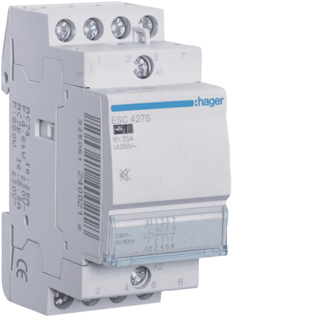 ΗΛΕΚΤΡΟΝΟΜΟΣ 230V 25A 2NO+2NC ΑΘΟΡΥΒΟΣ