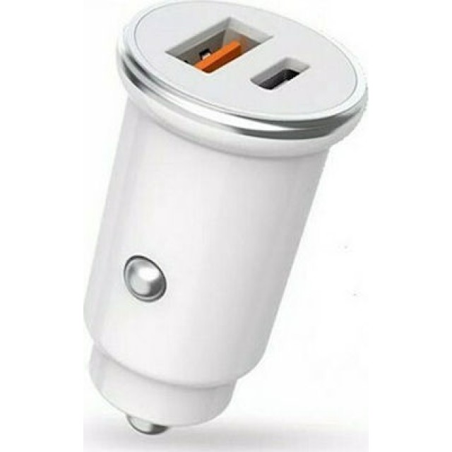 ΤΑΧΥΦΟΡΤΙΣΤΗΣ ΑΥΤΟΚΙΝΗΤΟΥ 18W ΜΕ 2 ΕΞΟΔΟΥΣ USB TYPE A+ USB TYPE C AMARAD XO-CC25 