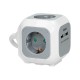 Πολύπριζο PowerCube Ασφαλείας 3 Θέσεων με 2 USB και Καλώδιο 1.4m Λευκό 27795 ORNO