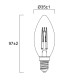 Λάμπα LED E14 3,5W 2000K Sylvania ToLEDo Vintage Candle DIM 0030150