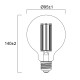 Λάμπα LED E27 7W 2000K Sylvania ToLEDo Vintage G95 DIM 0030154