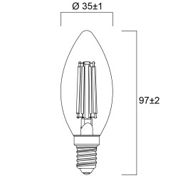 SYLVANIA ΛΑΜΠΑ LED ToLEDo RT Candle V5 CL DIM 470LM 827 E14 SL 0029344 SYLVANIA ΛΑΜΠΑ LED ToLEDo RT Candle V5 CL DIM 470LM 827 E14 SL 0029344