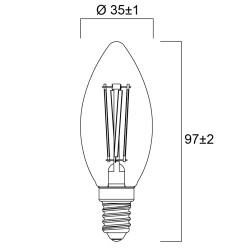 SYLVANIA ΛΑΜΠΑ LED ToLEDo RT Candle V5 ST DIM 470LM 827 E14 SL 0029367 SYLVANIA ΛΑΜΠΑ LED ToLEDo RT Candle V5 ST DIM 470LM 827 E14 SL 0029367