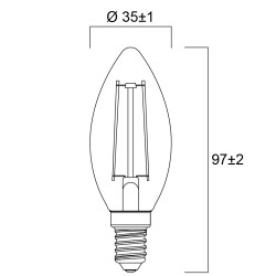 SYLVANIA ΛΑΜΠΑ ToLEDo RT Candle V5 CL 250LM 827 E14 SL 0029371  SYLVANIA ΛΑΜΠΑ ToLEDo RT Candle V5 CL 250LM 827 E14 SL 0029371