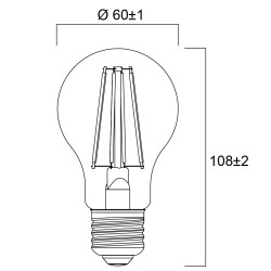 Λάμπα LED E27 4,5W 470lm 4000K ToLEDo Retro GLS 0029324 Sylvania Λάμπα LED E27 4,5W 470lm 4000K ToLEDo Retro GLS 0029324 Sylvania