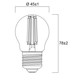 Λάμπα Led Toledo Διάφανη Σφαιρική Ε27 6w 2700k 220v Sylvania 0029534
