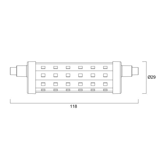 SYLVANIA ToLEDo R7S 118MM 2000LM DIM 827 SL  0029688  SYLVANIA ToLEDo R7S 118MM 2000LM DIM 827 SL  0029688