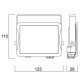 SYLVANIA ΠΡΟΒΟΛΕΑΣ Start Flood Flat IP65 2000LM 840 Black 0050110