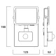 SYLVANIA ΠΡΟΒΟΛΕΑΣ ΜΕ ΑΝΙΧΝΕΥΤΗ Start Flood Flat IP54 PIR 1000LM 840 Black 0050130