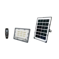 ΠΡΟΒΟΛΕΑΣ SOLAR 30W 3xCCT ΜΕ ΧΕΙΡΙΣΤΗΡΙΟ PANEL 6V/6W RED LED 29231
