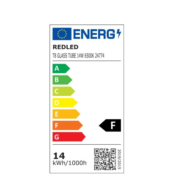 14W T8 LED TUBE GLASS 6500 K 100 lm/w 90CM