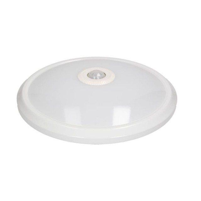 6076 ΦΩΤΙΣΤΙΚΟ LED ΣΤΡΟΓΓΥΛΟ ΛΕΥΚΟ Φ290/67 ΜΕ ΑΝΙΧΝΕΥΤΗ ΚΙΝΗΣΗΣ 16W 4000K ORNO