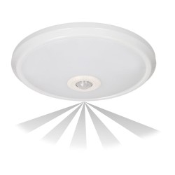 6076 ΦΩΤΙΣΤΙΚΟ LED ΣΤΡΟΓΓΥΛΟ ΛΕΥΚΟ Φ290/67 ΜΕ ΑΝΙΧΝΕΥΤΗ ΚΙΝΗΣΗΣ 16W 4000K ORNO