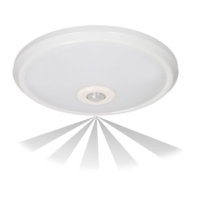 6076 ΦΩΤΙΣΤΙΚΟ LED ΣΤΡΟΓΓΥΛΟ ΛΕΥΚΟ Φ290/67 ΜΕ ΑΝΙΧΝΕΥΤΗ ΚΙΝΗΣΗΣ 16W 4000K ORNO