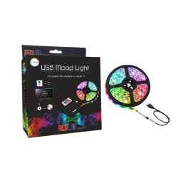 ΚΙΤ 3m ΤΑΙΝΙΑ LED USB TV BACKLIGHT RGB 5V/7.2W/IP20+ΧΕΙΡΙΣΤΗΡΙΟ