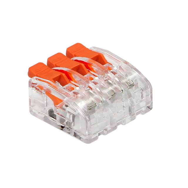 8005 ΚΛΕΜΑ ΜΕ ΚΛΙΠ 3 ΘΕΣΕΩΝ 0.2-4mm2 (BLISTER 6 ΤΕΜ ) ORNO