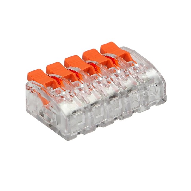 8005 ΚΛΕΜΑ ΜΕ ΚΛΙΠ 5 ΘΕΣΕΩΝ 0.2-4mm2 (BLISTER 4 ΤΕΜ ) ORNO