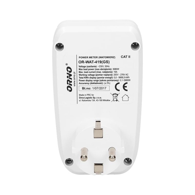 419 ΜΕΤΡΗΤΗΣ ΠΡΙΖΑΣ ΣΟΥΚΟ ΨΗΦΙΑΚΟΣ 16A/3680W ORNO