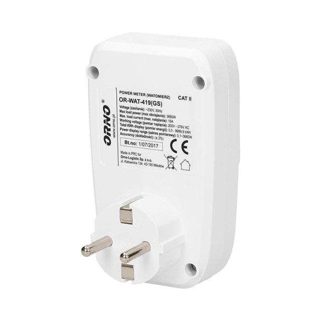 419 ΜΕΤΡΗΤΗΣ ΠΡΙΖΑΣ ΣΟΥΚΟ ΨΗΦΙΑΚΟΣ 16A/3680W ORNO
