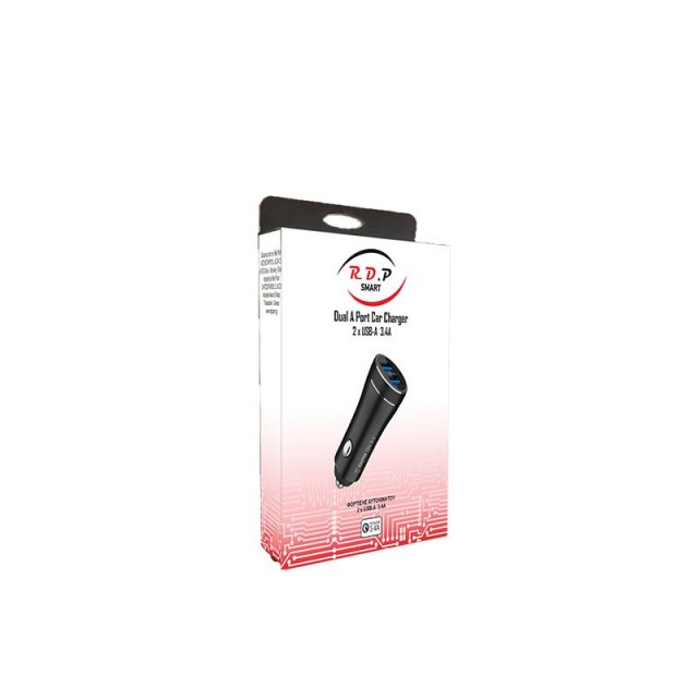 ΦΟΡΤΙΣΤΗΣ AYTOKINHTOY 2 X USB-A  3.4A MAX ΜΑΥΡΟΣ