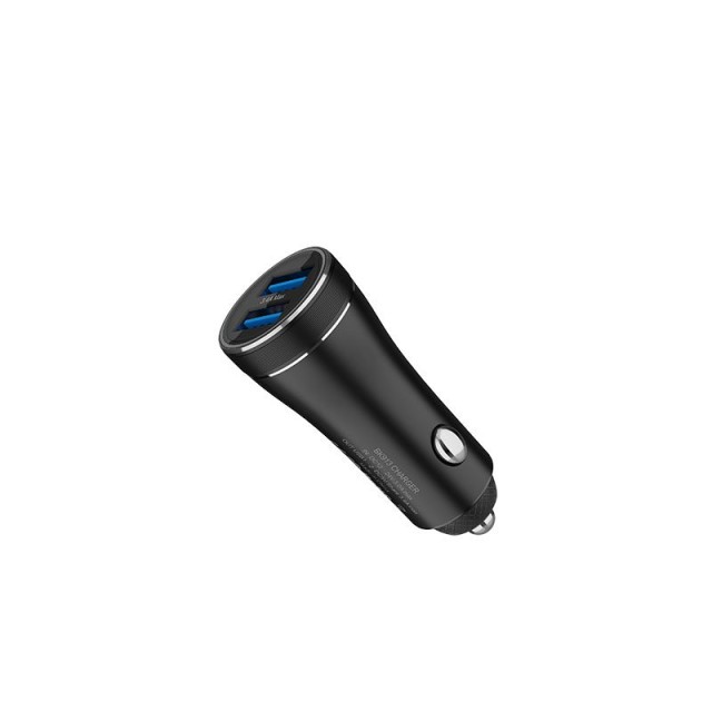 ΦΟΡΤΙΣΤΗΣ AYTOKINHTOY 2 X USB-A  3.4A MAX ΜΑΥΡΟΣ