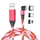 ΜΑΓΝΗΤΙΚΟ ΚΑΛΩΔΙΟ USB ΦΩΤΙΖΟΜΕΝΟ 3 ΣΕ 1 (A ΣΕ C, MICRO, LIGHTNING) 1m ΚΟΚΚΙΝΟ