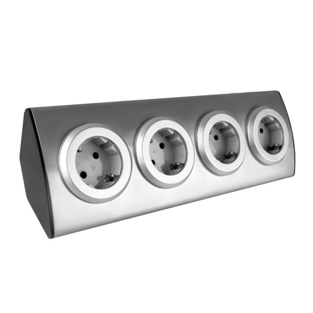 1340 INOX ΠΟΛΥΠΡΙΖΟ ΓΩΝΙΑΚΟ ΜΕ 4 ΣΟΥΚΟ 280/95/48 ORNO