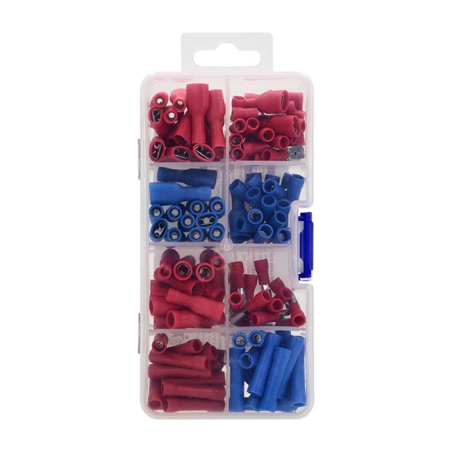 8114 ΣΕΤ ΑΚΡΟΔΕΚΤΕΣ MIXED ΚΥΛΙΝΔΡΙΚΟΙ & FAST ON 1mm ΕΩΣ 2,5mm 125 ΤΕΜΑΧΙΑ ORNO