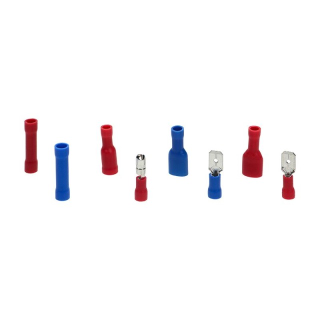 8114 ΣΕΤ ΑΚΡΟΔΕΚΤΕΣ MIXED ΚΥΛΙΝΔΡΙΚΟΙ & FAST ON 1mm ΕΩΣ 2,5mm 125 ΤΕΜΑΧΙΑ ORNO