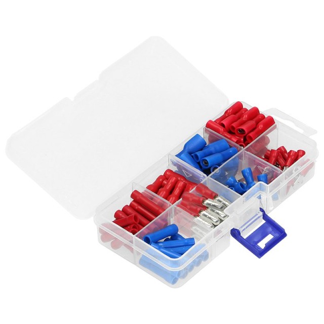 8114 ΣΕΤ ΑΚΡΟΔΕΚΤΕΣ MIXED ΚΥΛΙΝΔΡΙΚΟΙ & FAST ON 1mm ΕΩΣ 2,5mm 125 ΤΕΜΑΧΙΑ ORNO