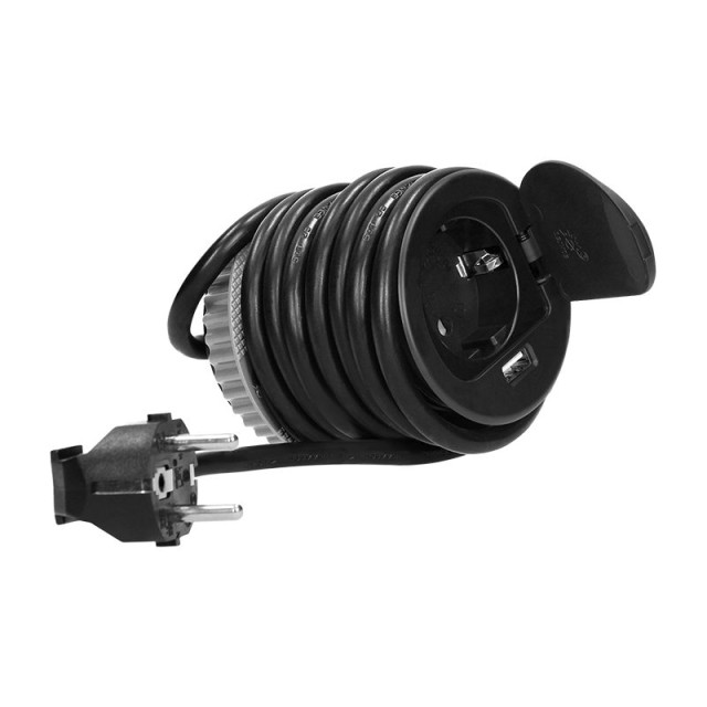 1373 ΧΩΝΕΥΤΗ ΠΡΙΖΑ ΓΡΑΦΕΙΟΥ ΣΟΥΚΟ ΚΑΠΑΚΙ+1 USB 5V 2.4A ΜΕ 1,8m ΚΑΛΩΔΙΟ ΜΕ ΦΙΣ 70/85 (Φ60) ΜΑΥΡΗ ORNO