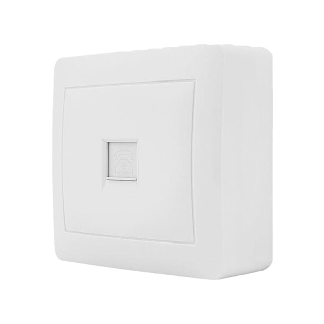 ΠΡΙΖΑ ΤΗΛΕΦΩΝΟΥ RJ11 ΕΞΩΤΕΡΙΚΗ IP20 KARIN ΛΕΥΚΗ STINEL