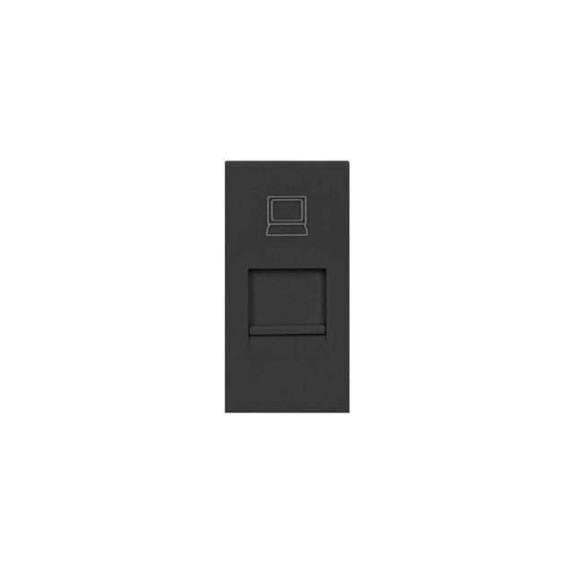 9010 MODULE ΔΙΚΤΥΟΥ RJ45 Cat.5e ΓΙΑ ΠΑΝΕΛ NOEN 22,5/45 ΜΑΥΡΟ ORNO