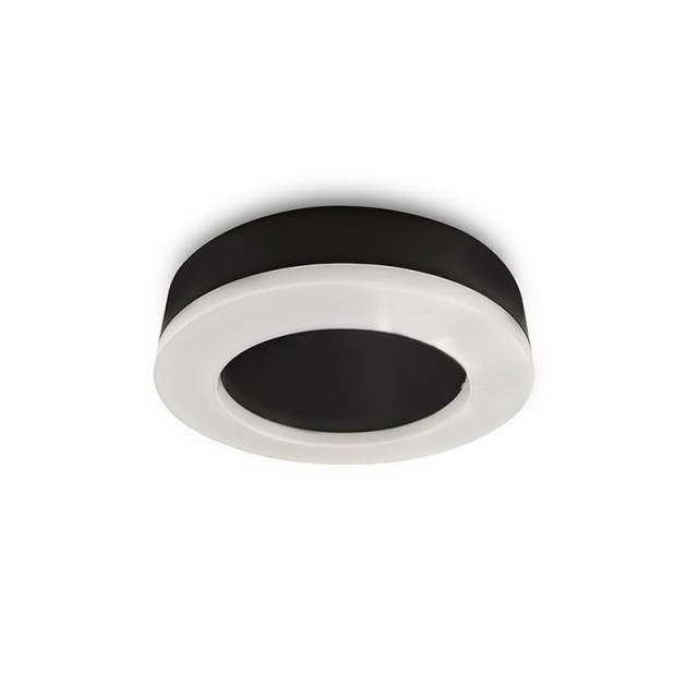 "HALO" ΑΠΛΙΚΑ LED 15W ΣΤΡΟΓΓΥΛΟ ΜΑΥΡΟ 3 CCT IP65