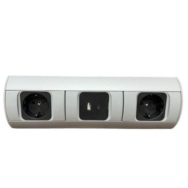 ΓΩΝΙΑΚΟ ΠΟΛΥΠΡΙΖΟ 2 ΣΟΥΚΟ ΜΕ USB A+C ΑΣΗΜΙ ΜΕ ΚΑΛΩΔΙΟ