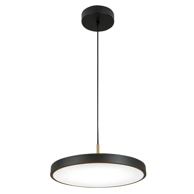 25145 LED ΚΡΕΜΑΣΤΟ ΜΟΝΟΦΩΤΟ ΦΩΤΙΣΤΙΚΟ 18W ΜΑΥΡΟ - ΟΡΕΙΧΑΛΚΙΝΗ ΑΠΟΧΡΩΣΗ