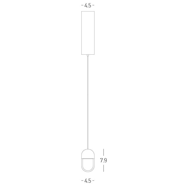 25139 LED ΚΡΕΜΑΣΤΟ ΜΟΝΟΦΩΤΟ ΦΩΤΙΣΤΙΚΟ 7W 3000K ΣΑΓΡΕ ΛΕΥΚΟ