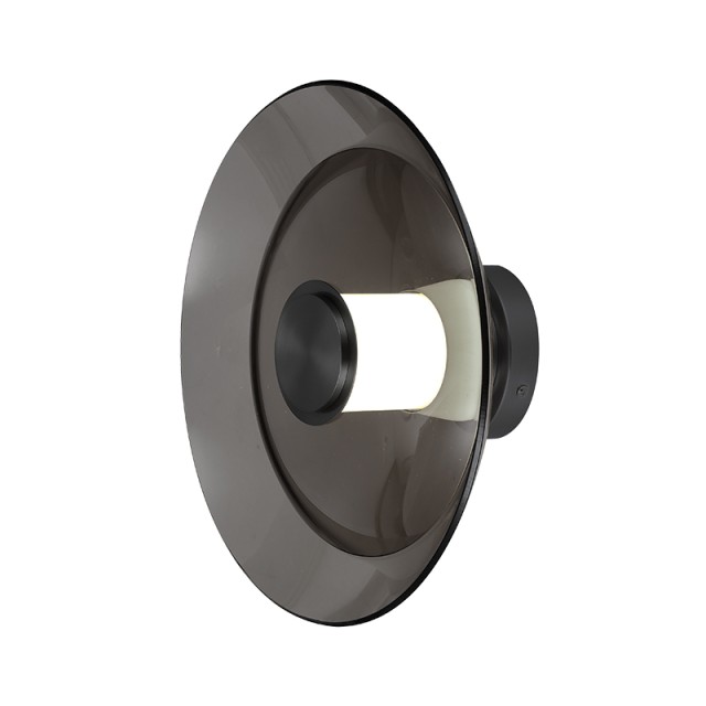 25144 LED ΦΩΤΙΣΤΙΚΟ ΤΟΙΧΟΥ 10W ΜΑΥΡΟ - ΦΙΜΕ ΓΚΡΙ ΓΥΑΛΙ